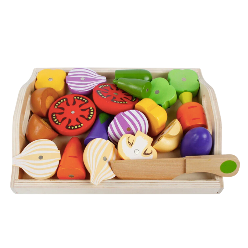 Let your child explore the joy of cooking with our Simulation Kitchen Pretend Toy! This beautifully crafted kitchen play set features vibrant fruits and vegetables that can be "cut" and reassembled, helping children improve their fine motor skills while engaging in creative, hands-on play. Made from high-quality, non-toxic wood and painted with eco-friendly water-based paints, this Montessori toy is safe for your Little Ones and designed to enhance hand-eye coordination and cognitive development.