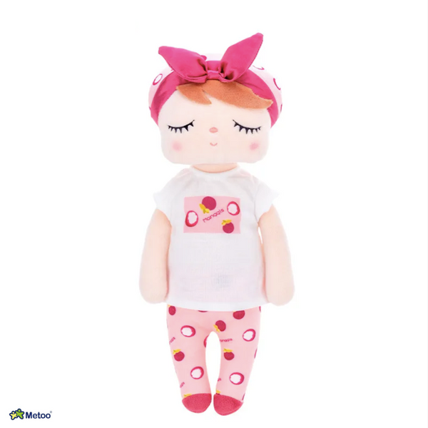 Bring happiness and charm to your child's world with our delightful collection of fruit-themed dolls from Metoo.
