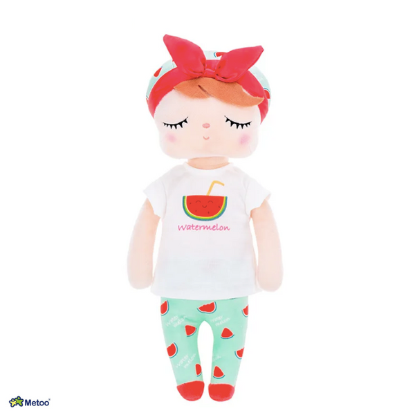 Bring happiness and charm to your child's world with our delightful collection of fruit-themed dolls from Metoo.