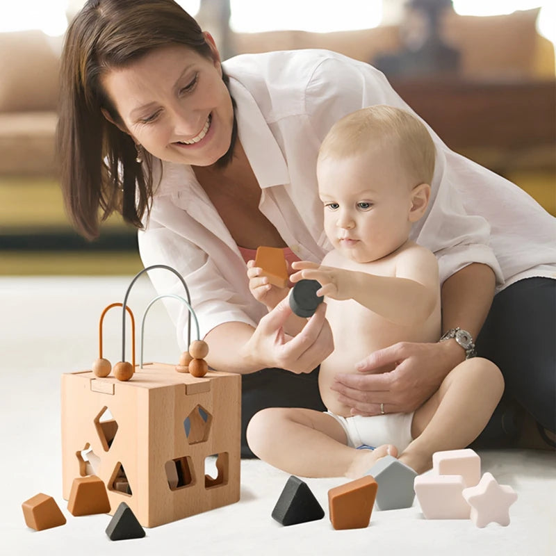 Introduce your child to the world of shapes, colors, and creativity with our Baby Wooden Montessori Toys! This engaging puzzle blocks game features geometric shape blocks designed for stacking and matching. Perfect for little hands, these montessori toys not only foster imaginative play but also enhance fine motor skills and cognitive development.